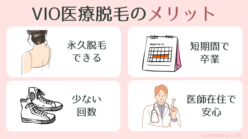 VIO医療脱毛のメリット