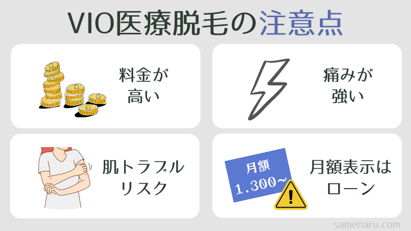 VIO医療脱毛の注意点